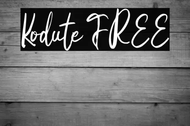 Kodute FREE Font examples