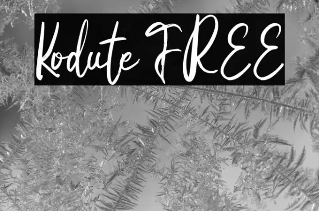 Kodute FREE Font examples