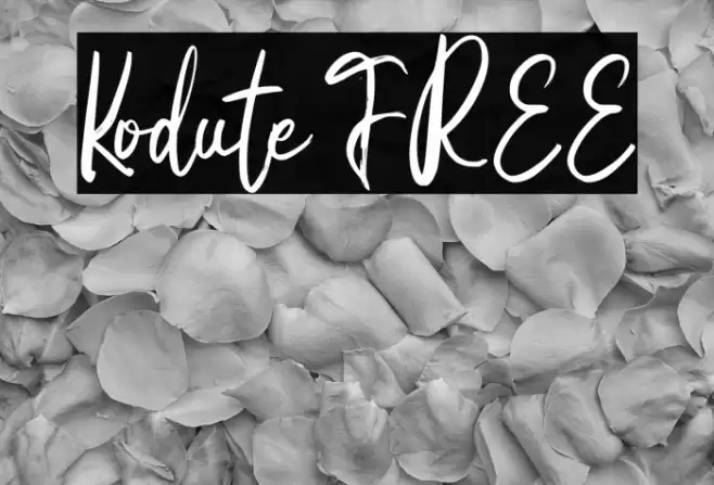 Kodute FREE Font examples