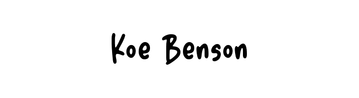 Koe Benson  Frei Schriftart Herunterladen