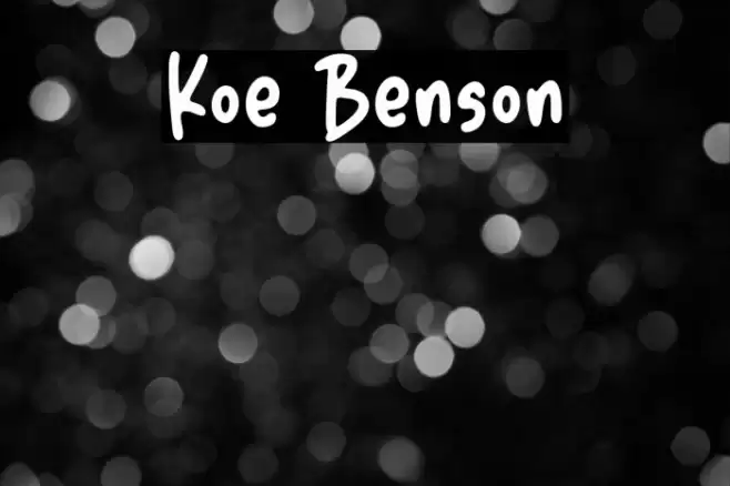 Koe Benson Font examples