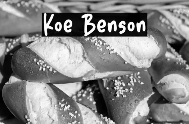 Koe Benson Font examples