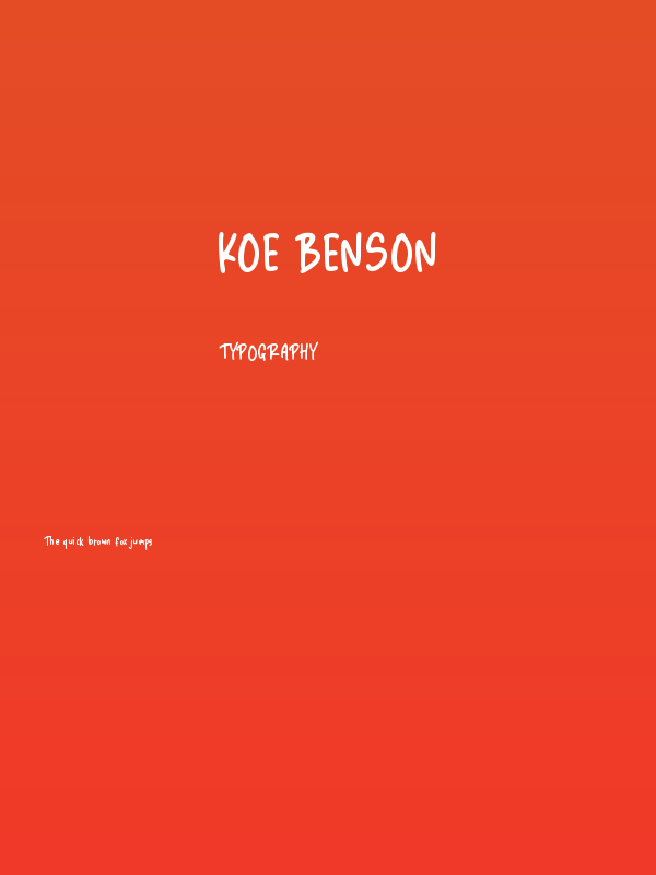 Koe Benson Poster