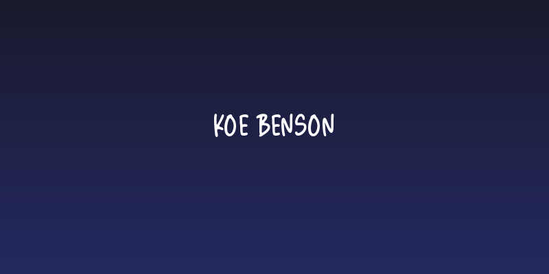 Koe Benson Social Header