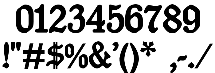 Koenig-Type Bold Font OTHER CHARS