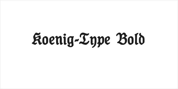 Koenig-Type Bold Logo