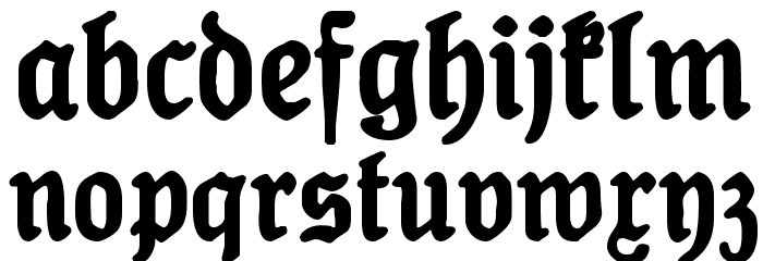 Koenig-Type Bold Font LOWERCASE