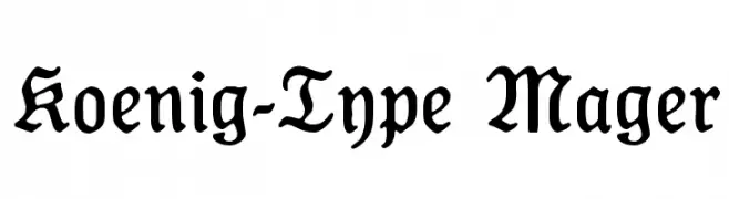 Koenig-Type Mager 