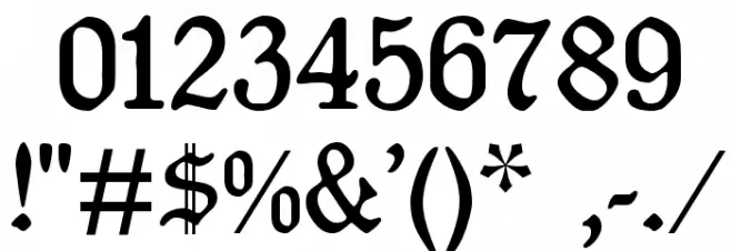 Koenig-Type Mager Font OTHER CHARS