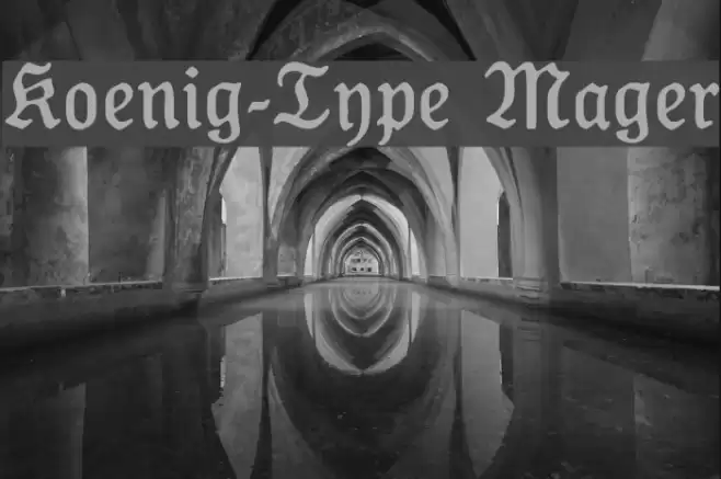 Koenig-Type Mager Font examples
