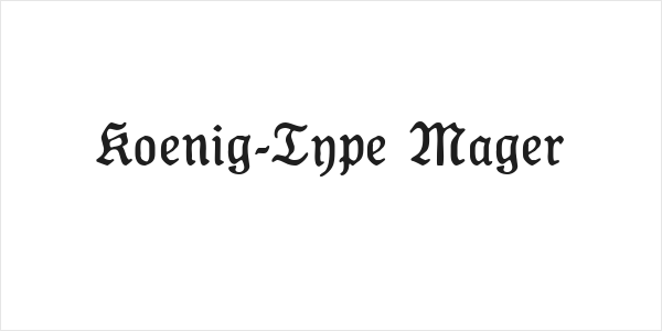 Koenig-Type Mager Logo