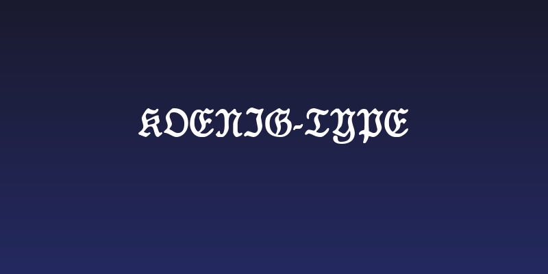 Koenig-Type Social Header