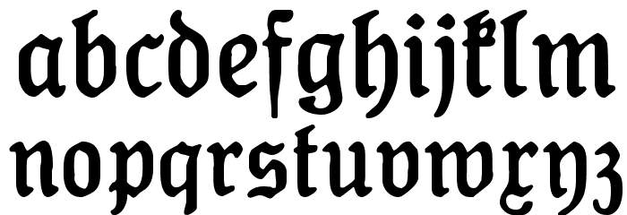 Koenig-Type Font LOWERCASE