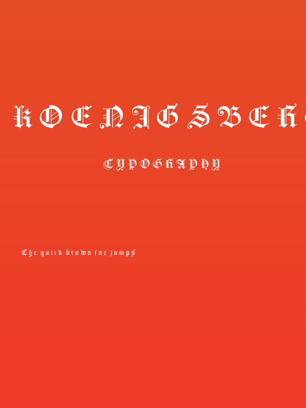 Koenigsberger Gotisch UNZ1L Italic Poster