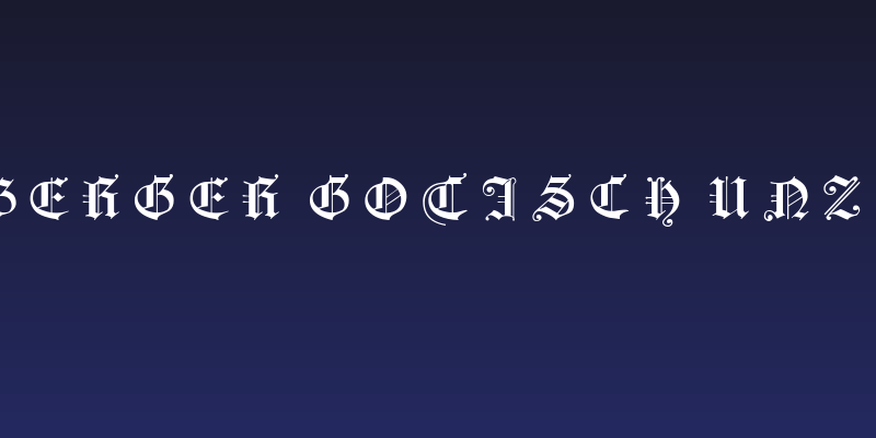 Koenigsberger Gotisch UNZ1L Italic Social Header