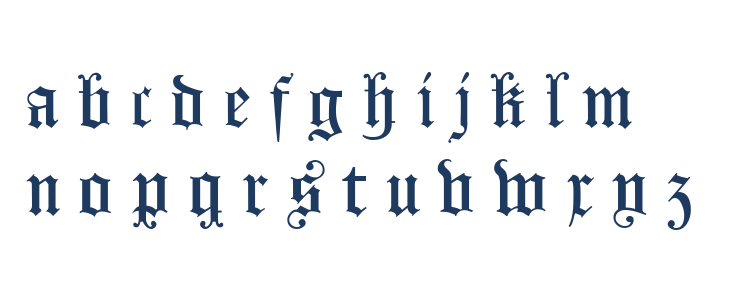 Koenigsberger Gotisch UNZ1L Italic Lowercase