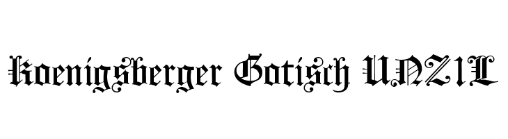 Koenigsberger Gotisch UNZ1L  免费字体下载