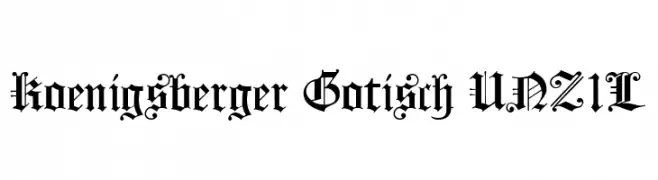 Koenigsberger Gotisch UNZ1L  Frei Schriftart Herunterladen