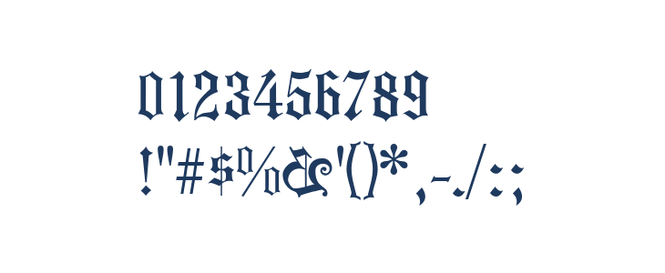 Koenigsberger Gotisch UNZ1L Other Characters