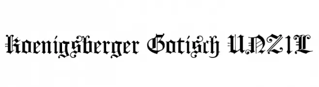Koenigsberger Gotisch UNZ1L  Frei Schriftart Herunterladen