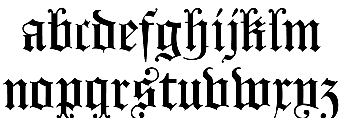 Koenigsberger Gotisch UNZ1L Font LOWERCASE