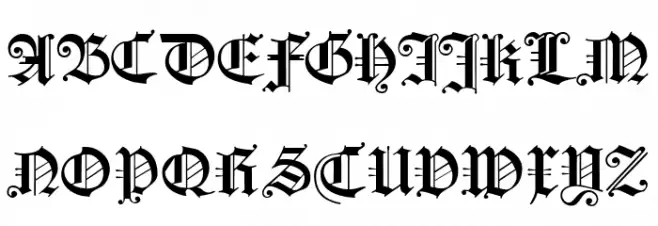 Koenigsberger Gotisch UNZ1L 字体 大写