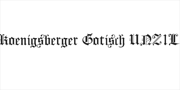 Koenigsberger Gotisch UNZ1L Logo