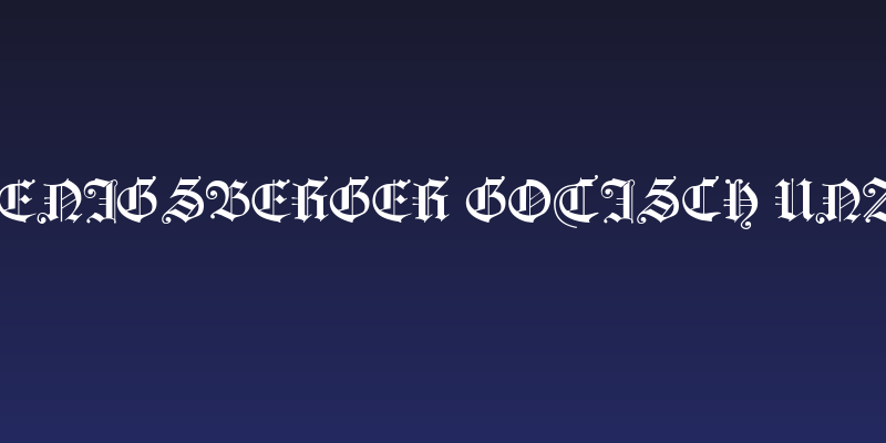 Koenigsberger Gotisch UNZ1L Social Header