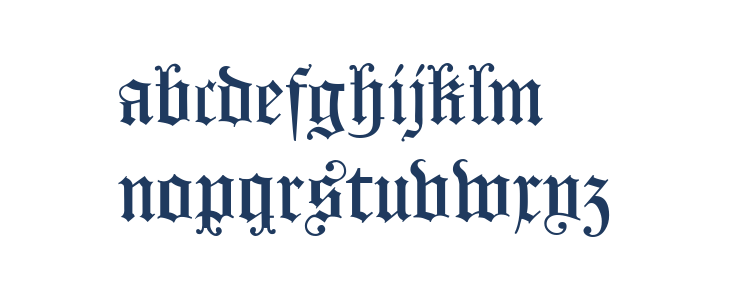 Koenigsberger Gotisch UNZ1L Lowercase