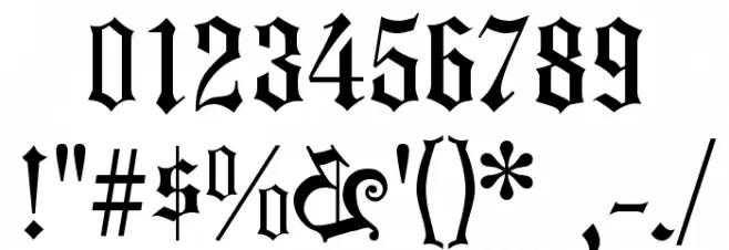 KoenigsbergerGotisch Font OTHER CHARS