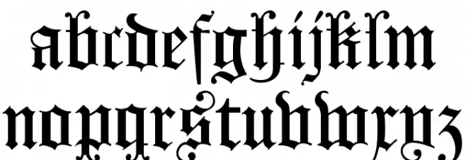 KoenigsbergerGotisch Fuentes MINÚSCULAS