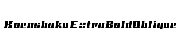 Koenshaku ExtraBold Oblique  baixar fontes gratis