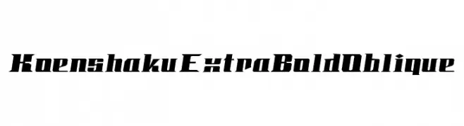 Koenshaku ExtraBold Oblique  Fuentes Gratis Descargar