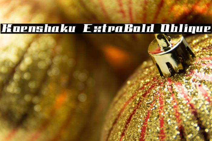 Koenshaku ExtraBold Oblique Example 2