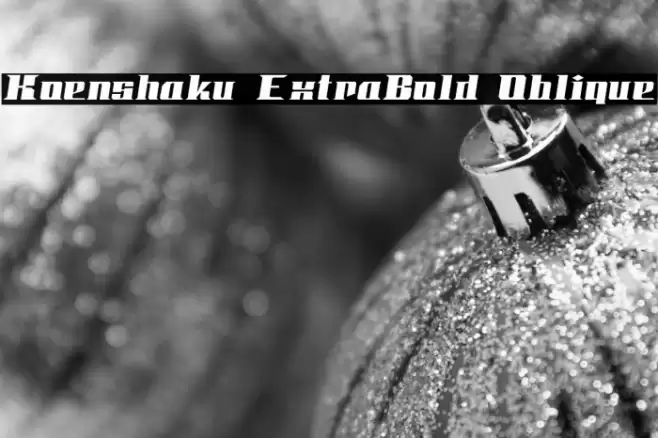 Koenshaku ExtraBold Oblique خط examples