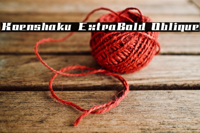 Koenshaku ExtraBold Oblique Example 3