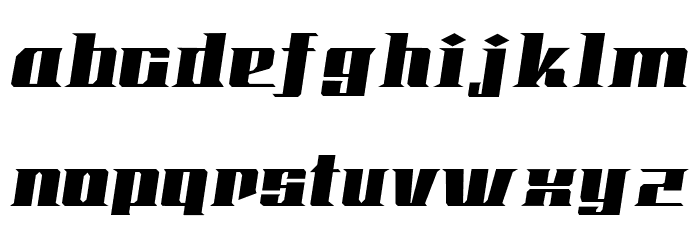 Koenshaku ExtraBold Oblique Font LOWERCASE