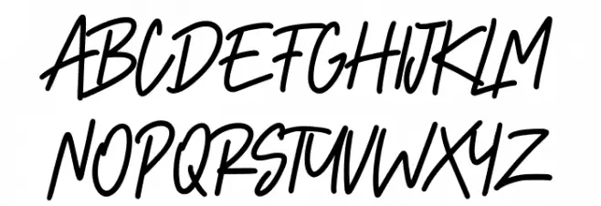 Koffiesta Free Regular Caratteri MAIUSCOLE