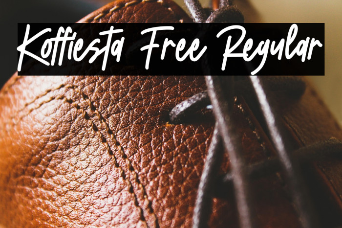 Koffiesta Free Regular خط examples