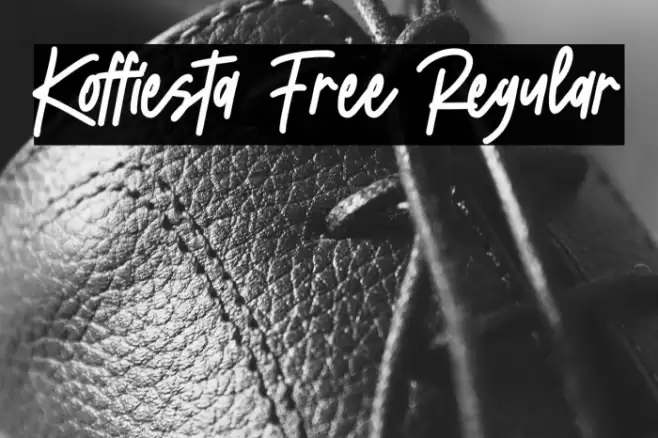 Koffiesta Free Regular Font examples
