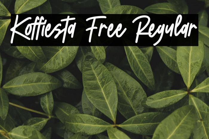 Koffiesta Free Regular خط examples
