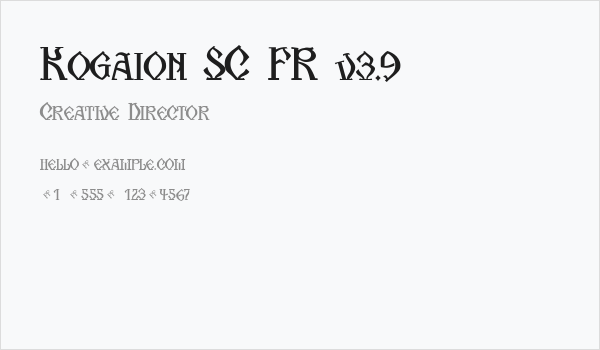 Kogaion SC FR v3.9 Business Card