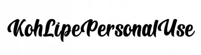 KohLipePersonalUse  Frei Schriftart Herunterladen