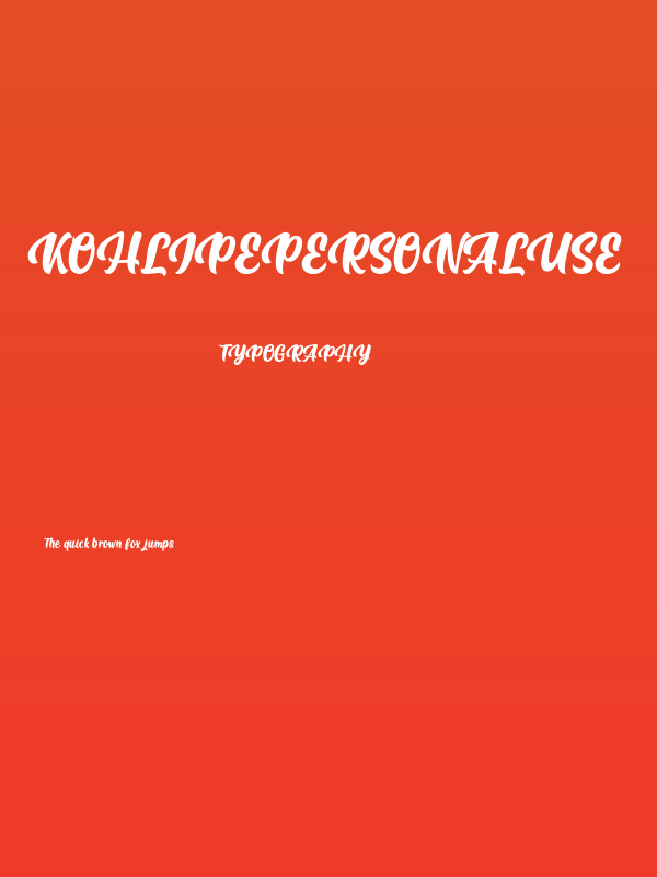 KohLipePersonalUse Poster