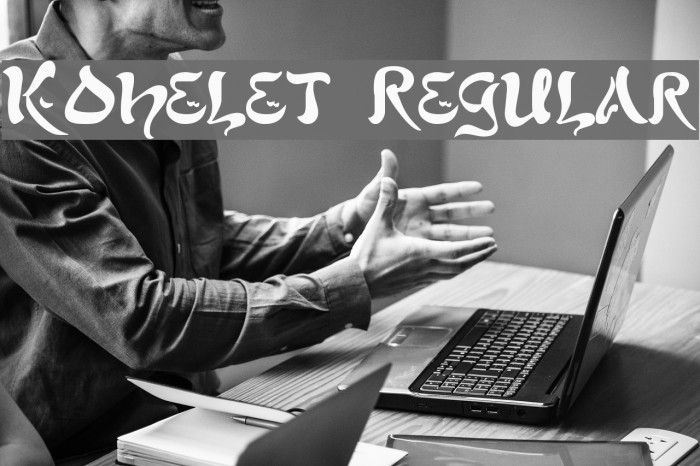 Kohelet Regular Font examples