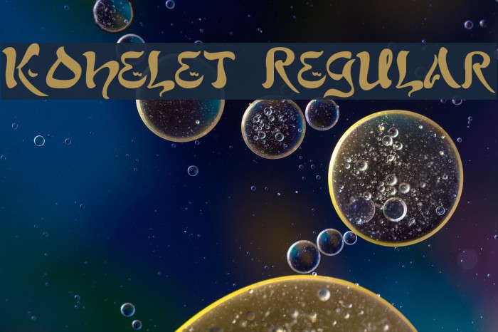 Kohelet Regular Font examples