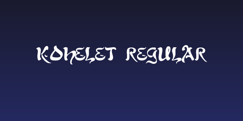 Kohelet Regular Social Header