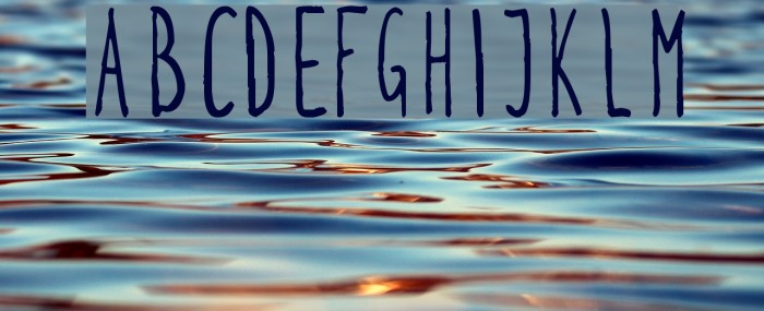 Kohicle25 Font examples