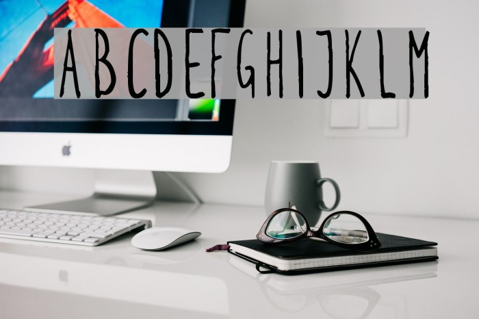 Kohicle25 Font examples
