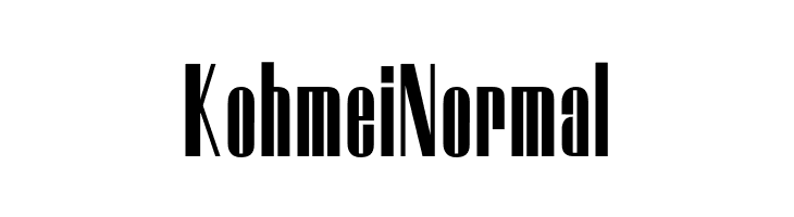 Kohmei Normal  font caratteri gratis